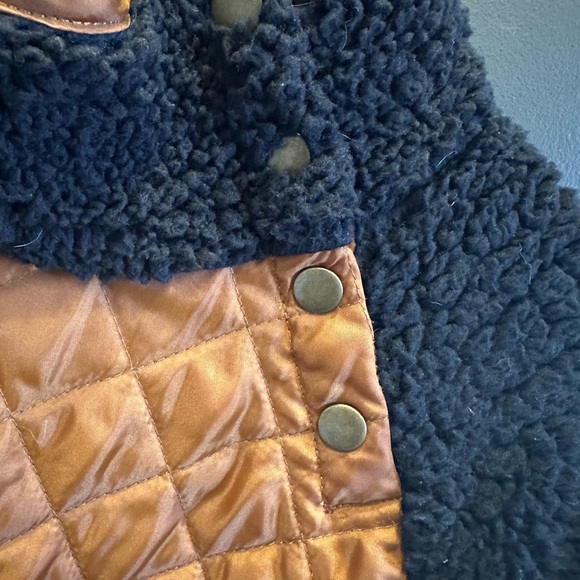 Cozy Black and Brown Quilted Pullover | Natural Reflections | XL - Picture 4 of 8